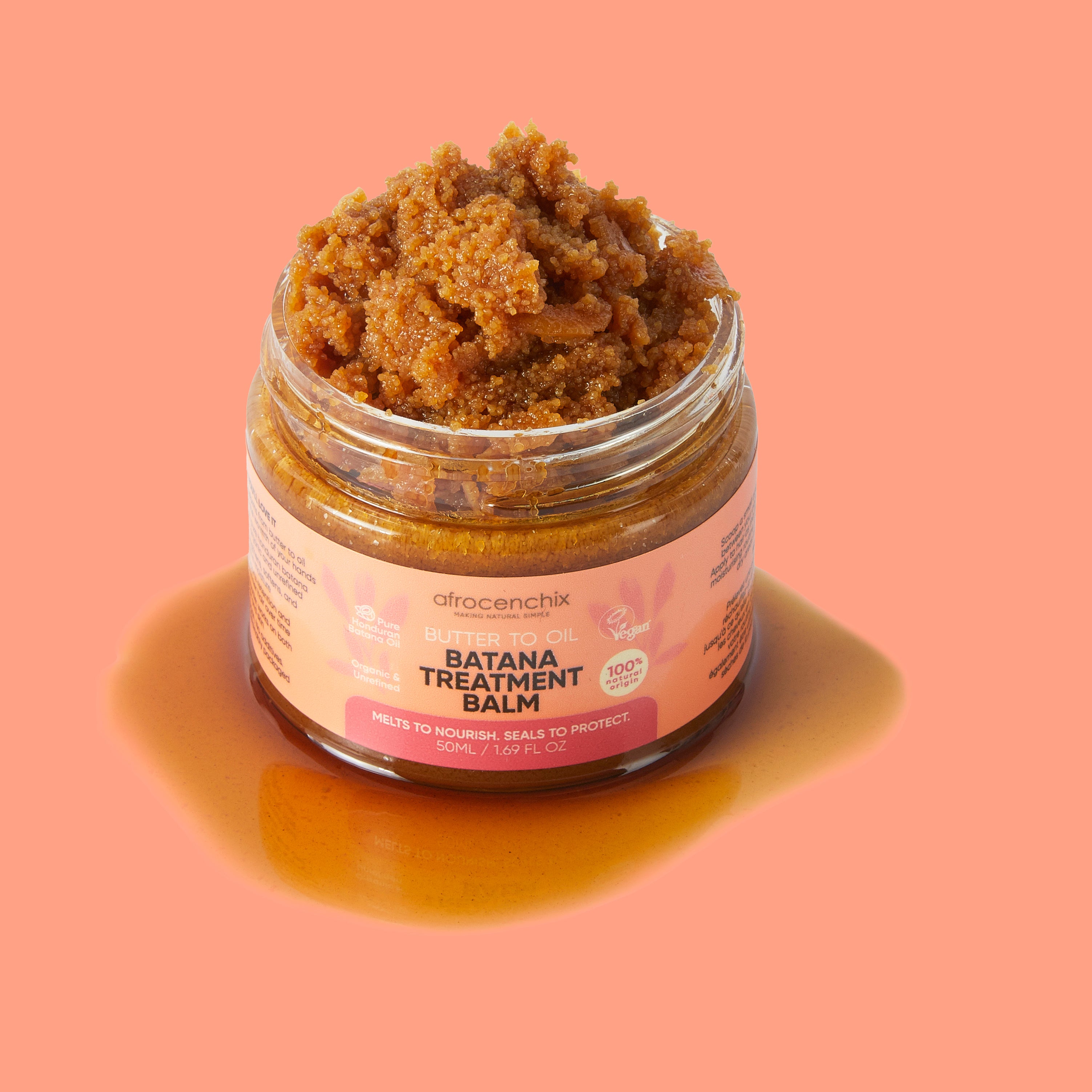 Afrocenchix Fortify Butter-to-Oil Batana Treatment Balm