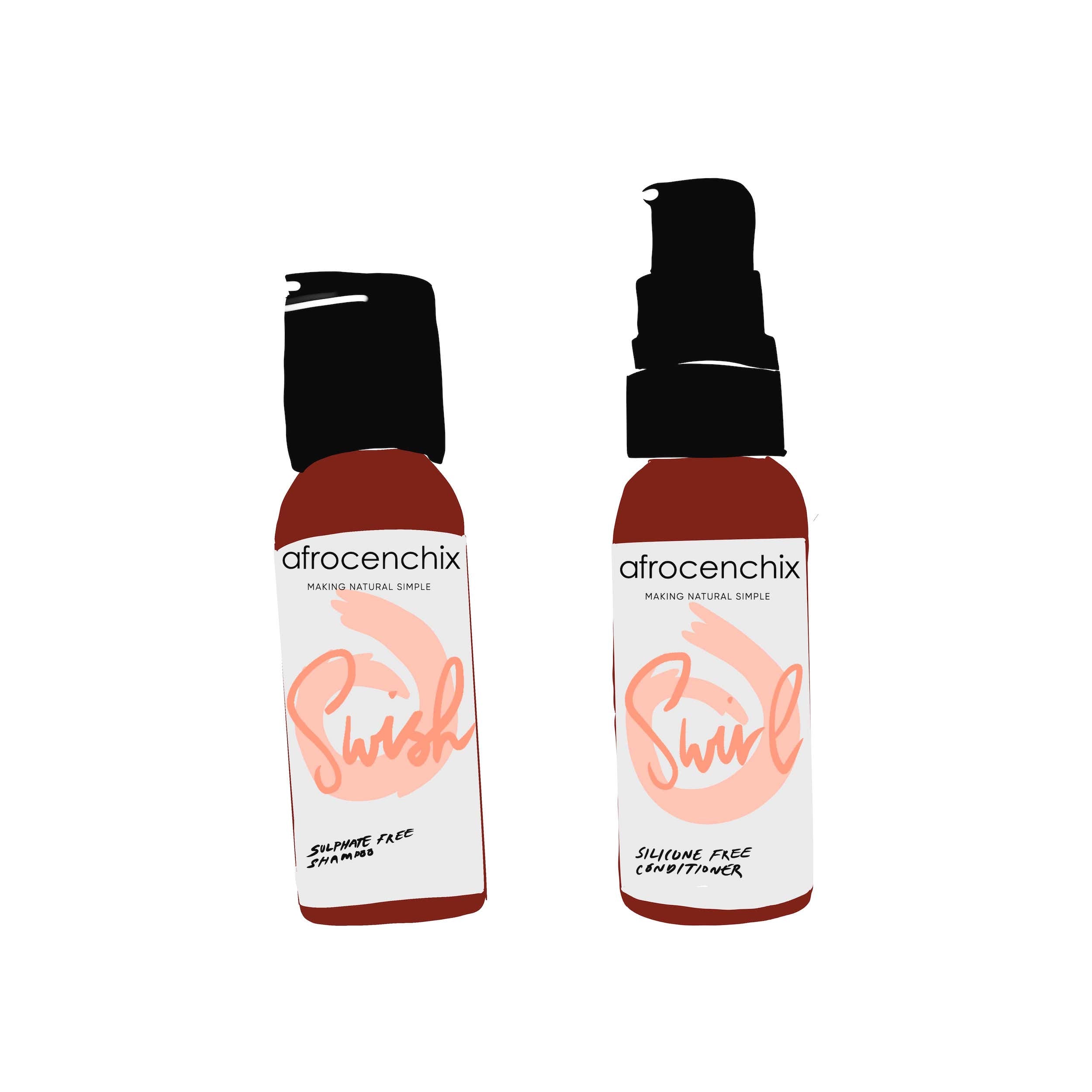 Sample Swish Shampoo & Swirl Conditioner Set (30ml)
