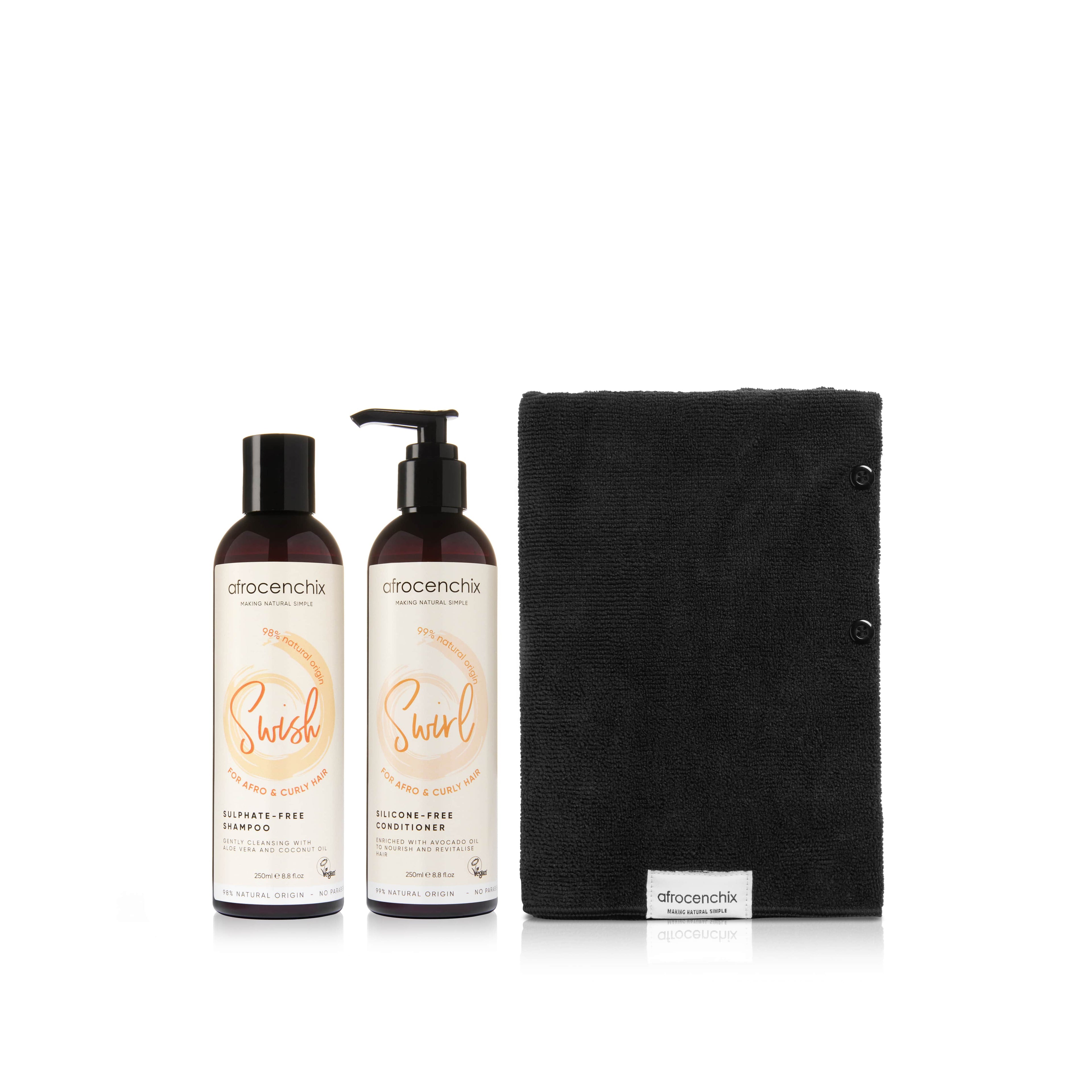 Swish, Swirl and Microfibre Towel Turban Gift Set