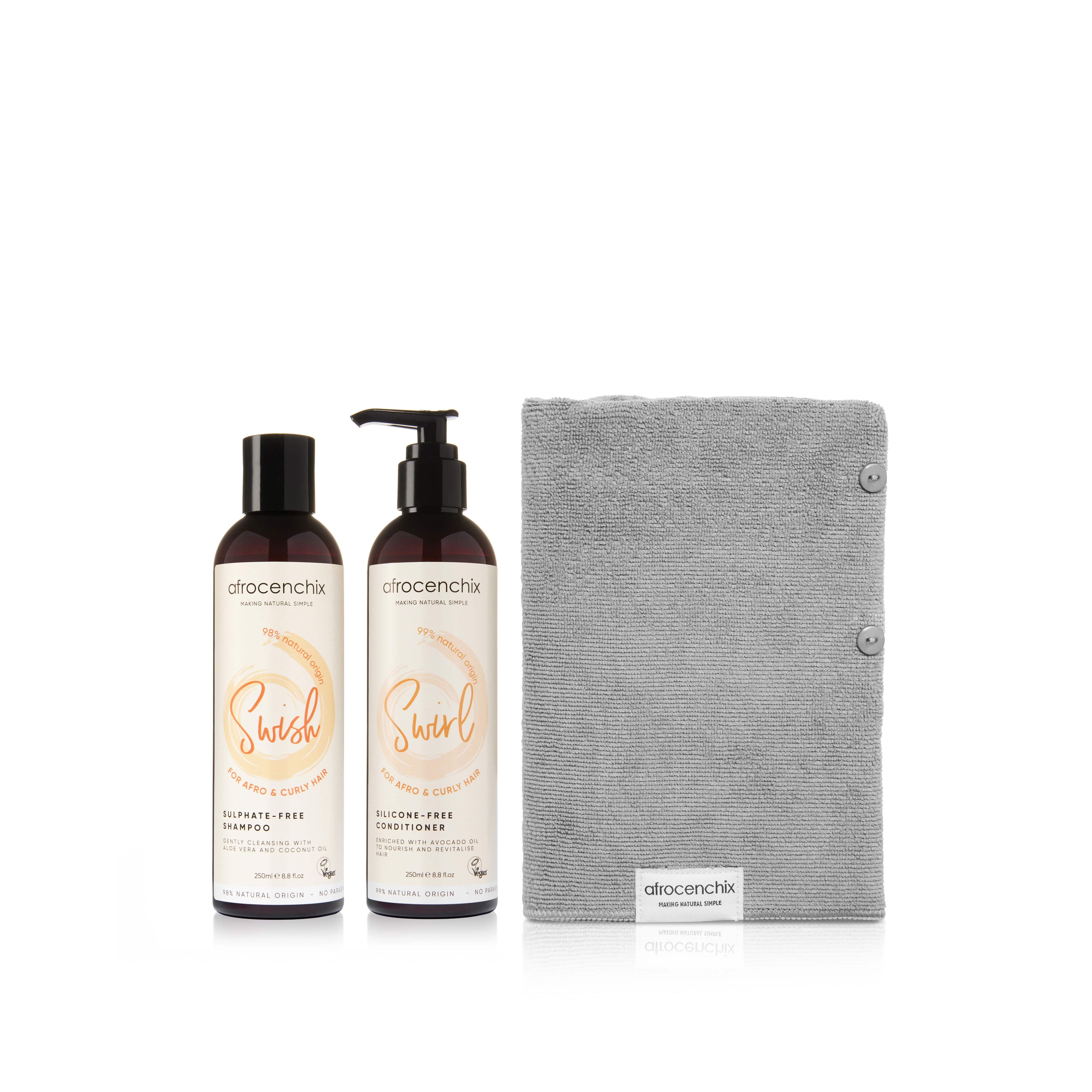 Swish, Swirl and Microfibre Towel Turban Gift Set