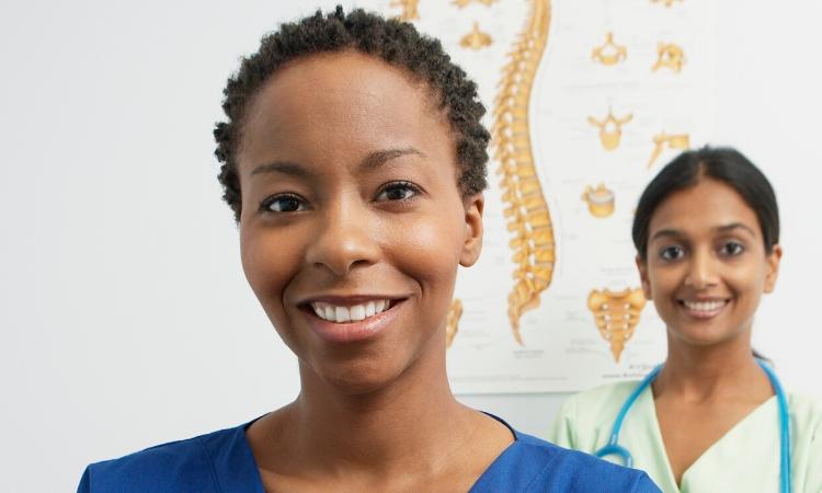  Afro hair care for essential workers: black female doctor with short afro hair