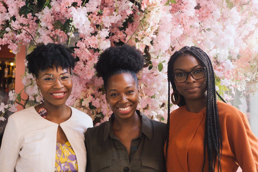 Afrocenchix founders posing with Jamelia