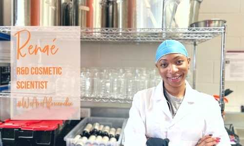 Cosmetic Scientist Renae We are Afrocenchix 500 × 300 px