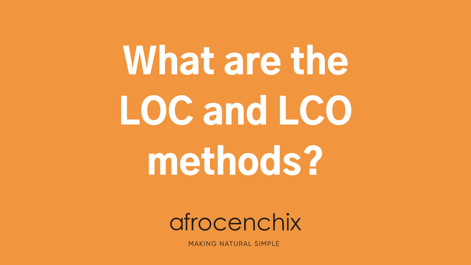 Getting Moisture on LOC with the LOC Method
