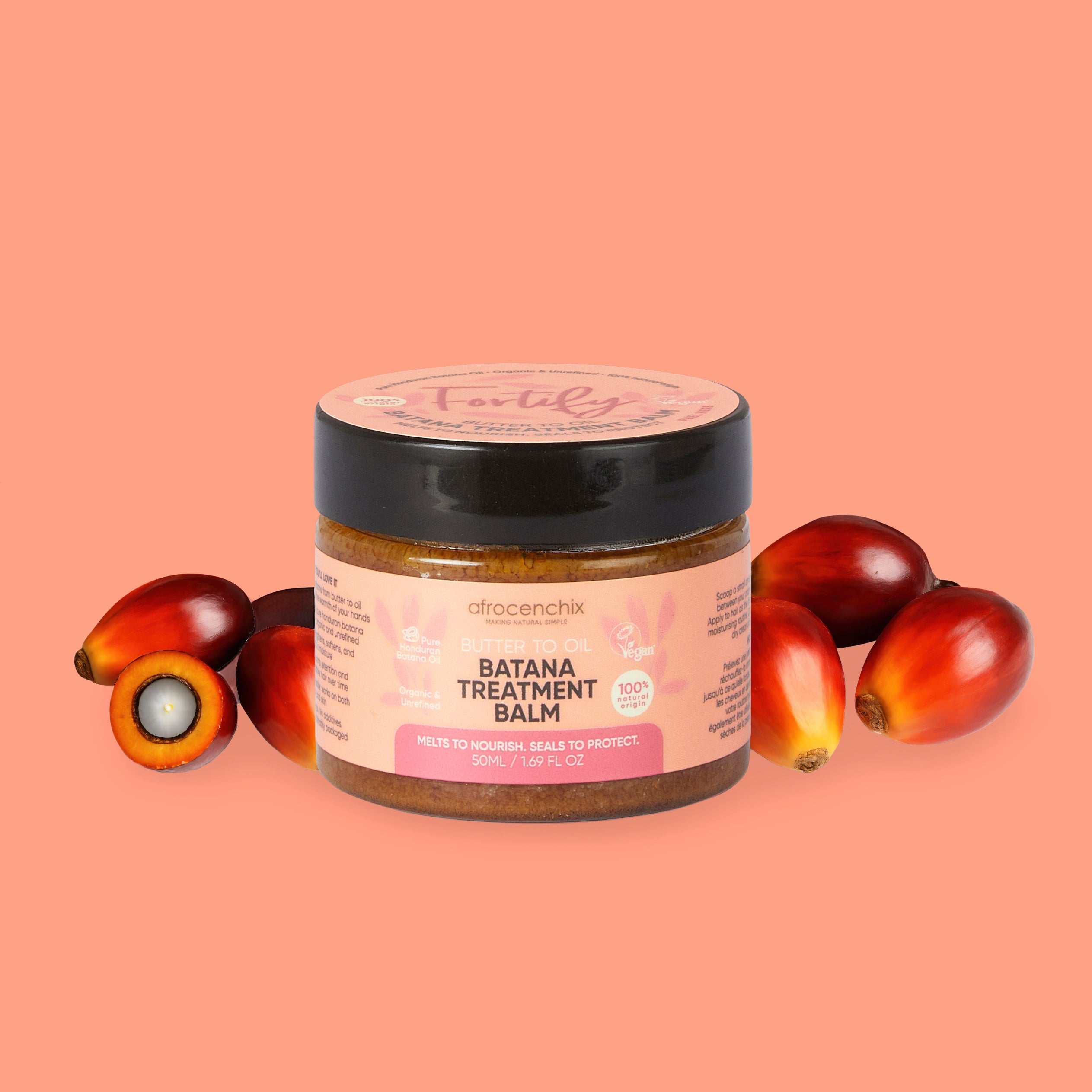 Afrocenchix Fortify Butter-to-Oil Batana Treatment Balm