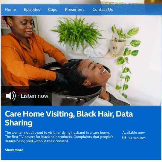 Afrocenchix press feature - BBC Radio 4 - You & Yours