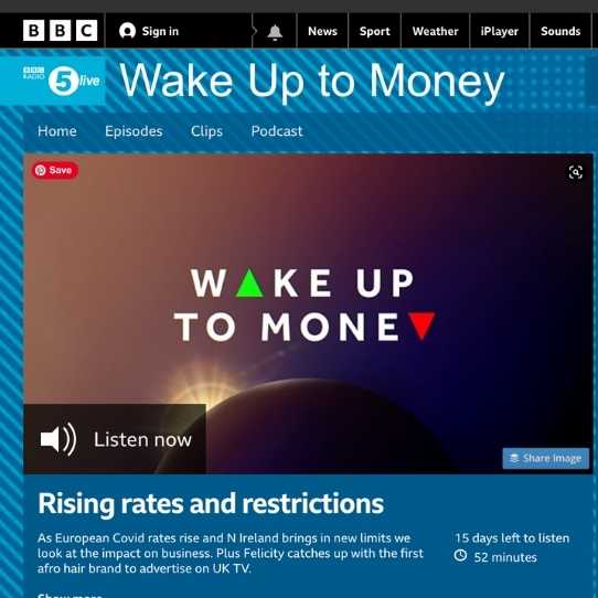 Afrocenchix press feature - BBC 5 - Wake Up To Money