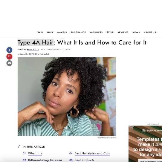 Byrdie – Type 4A Hair: What It Is and How to Care for It