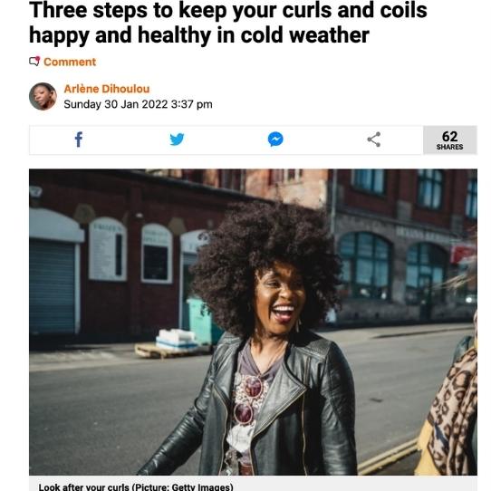 Metro – Three steps to keep your curls and coils happy and healthy in cold weather