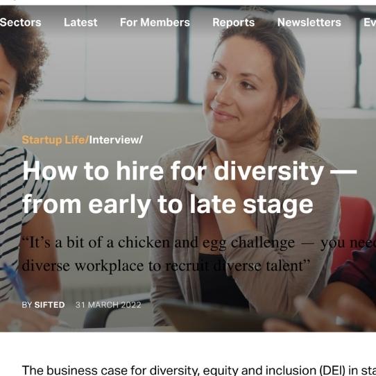 Sifted – How to hire for diversity — from early to late stage