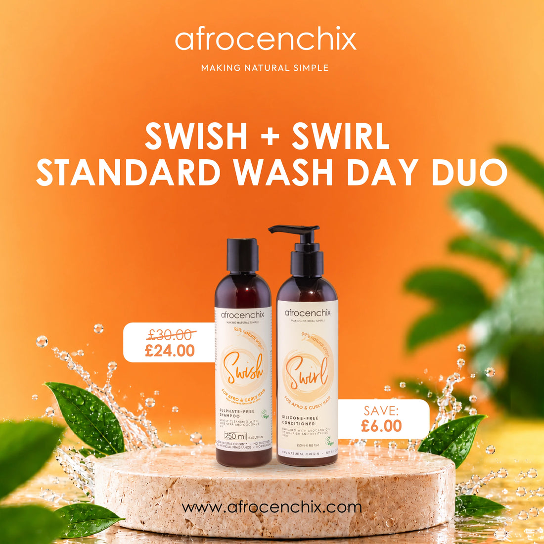 Swish + Swirl Wash Day Duo 250ml