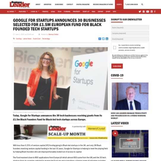 Business leader Google funds to black owned businesses features Afrocenchix