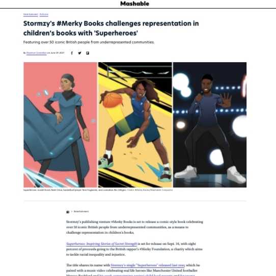 Mashable Merky Books challenges representation in childrens books with Superheroes Inspiring Stories of Secret Strength features Afrocenchix's founders Rachael Corson and Joycelyn Mate