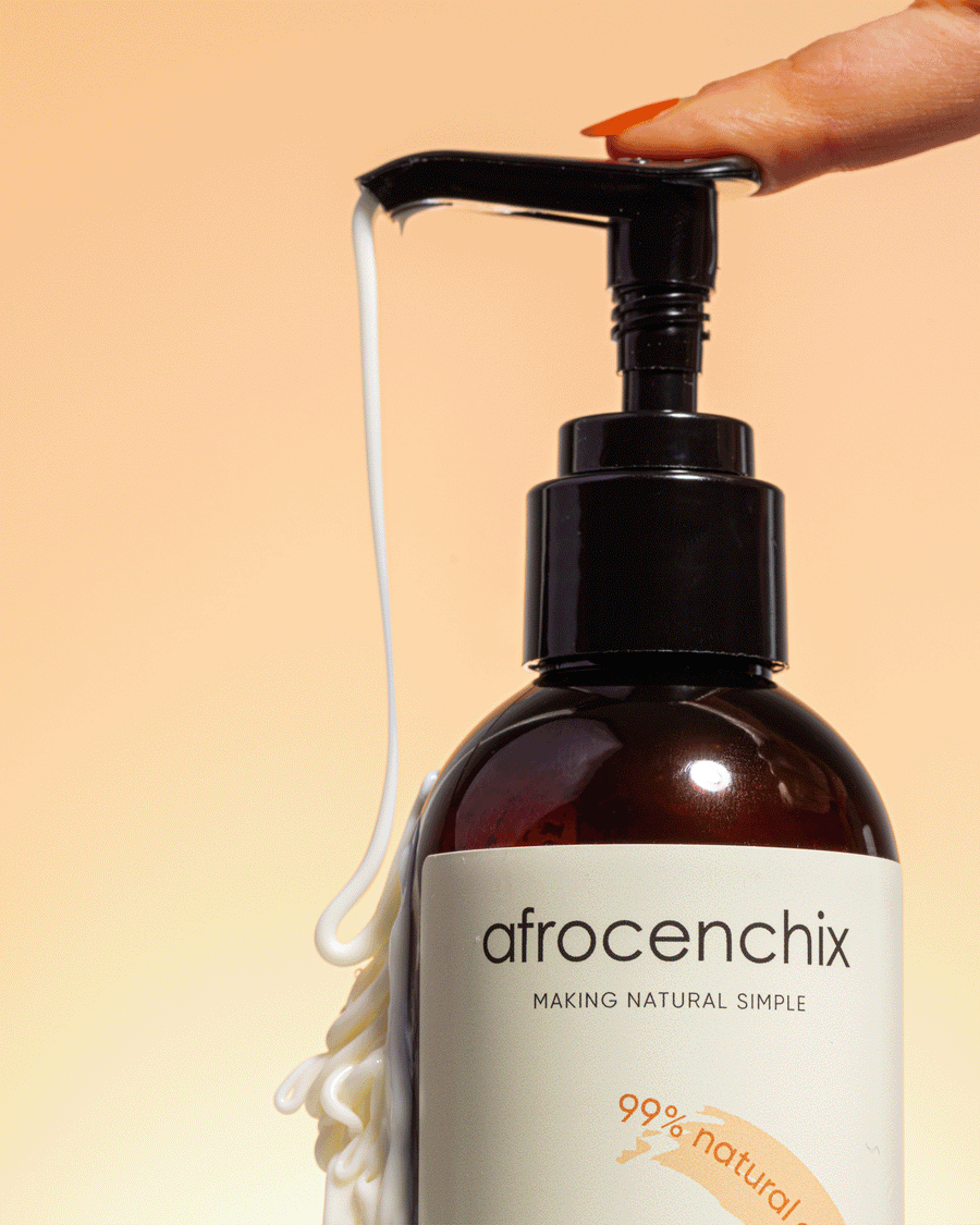 hydrating conditioner for curly hair Afrocenchix close up