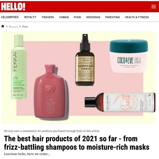 hello article naming the best hair products of 2021 so far features Afrocenchix