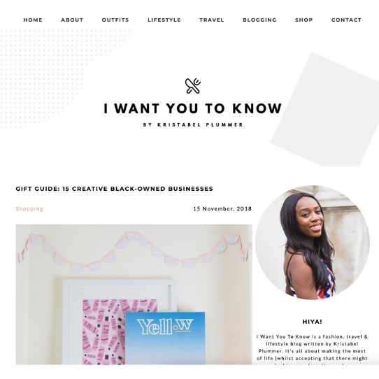 I want you to know by kristabel Plummer gift guide: 15 creative black owned businesses featuring Afrocenchix