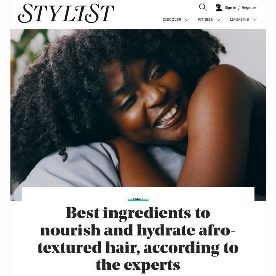 Stylist article with the best ingredients to nourish and hydrate afro-textured hair, according to the experts featuring Afrocenchix