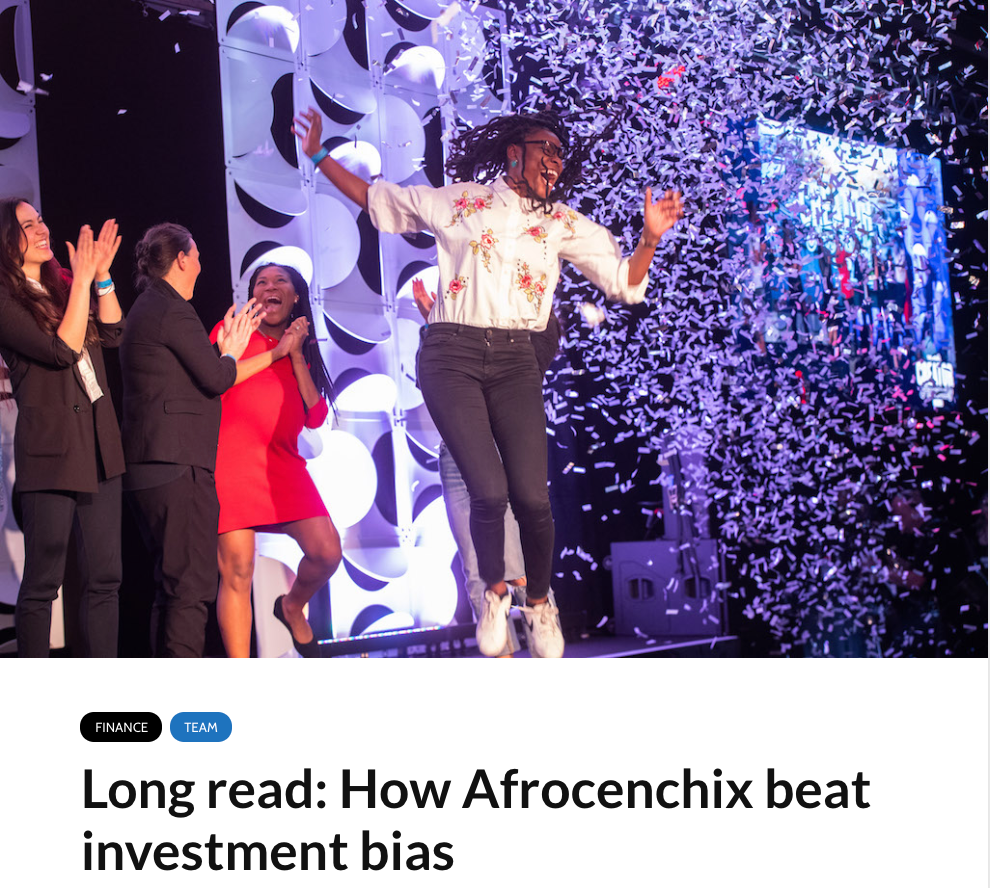 Article on how Afrocenchix beat the investment bias as a black, British female owned and run company