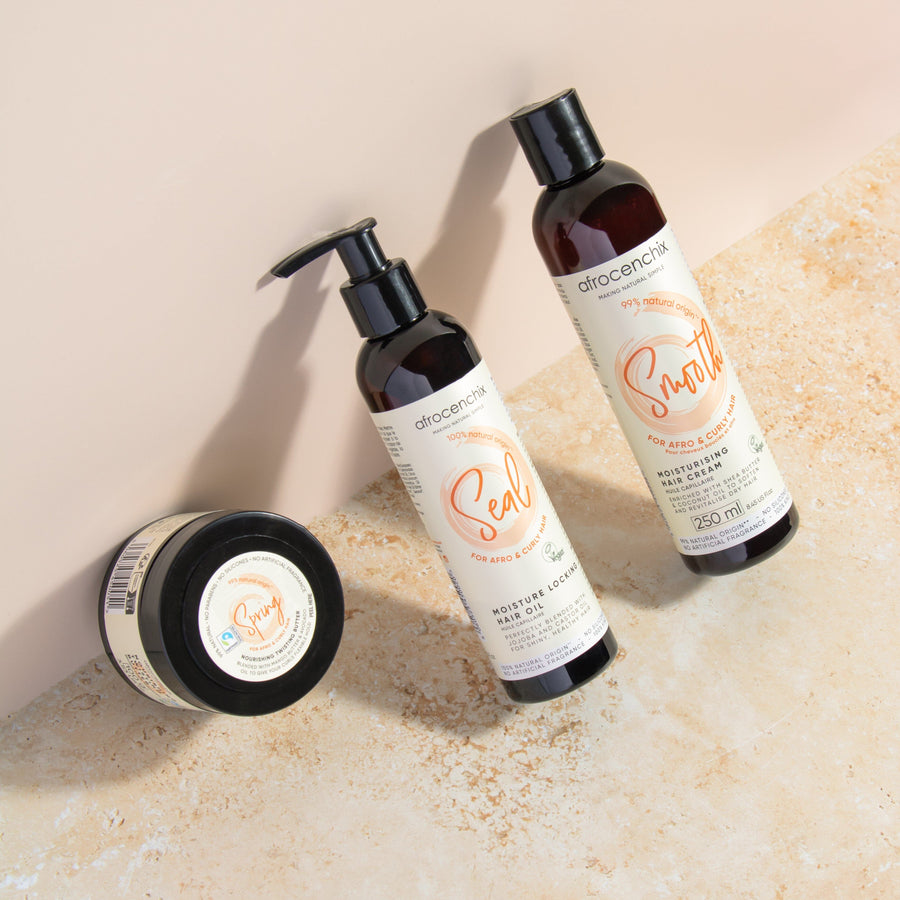 afrocenchix curly hair styling products natural hair set