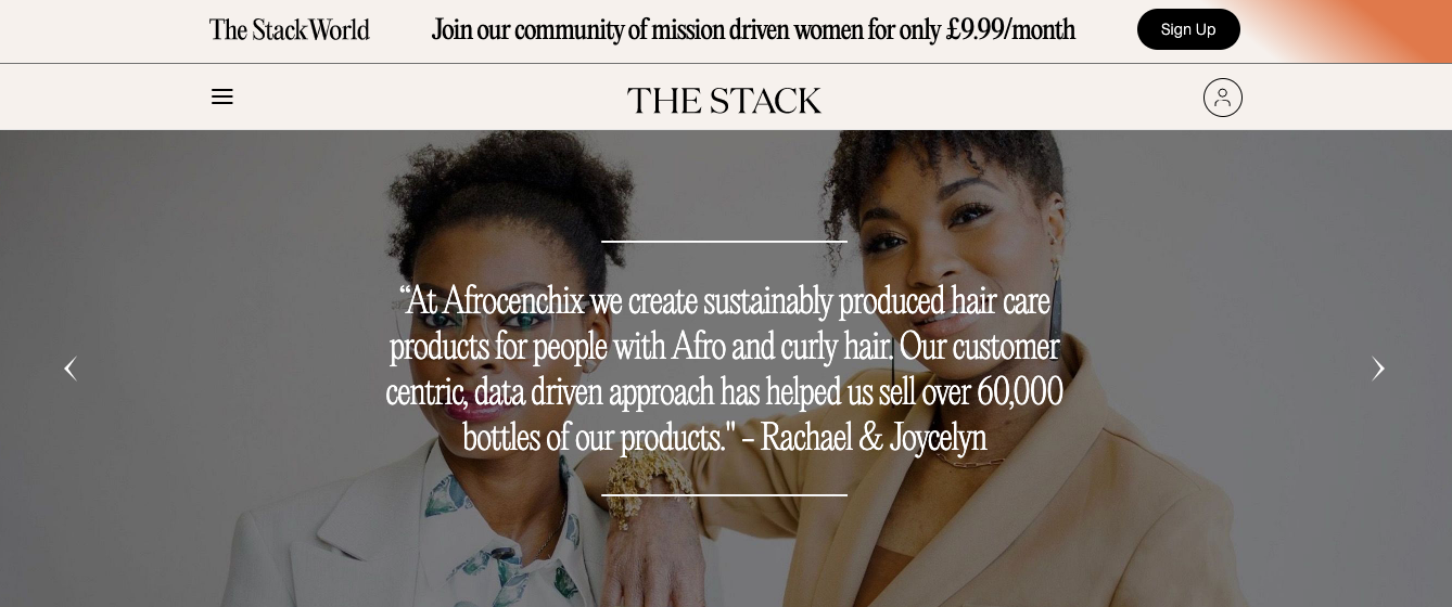 The Stack feature promoting Afrocenchix's Rachael Corson and Joycelyn Mate