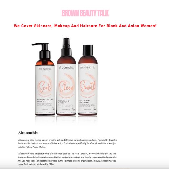 Brown Beauty Talk - 10 Black-Owned British Hair Brands 