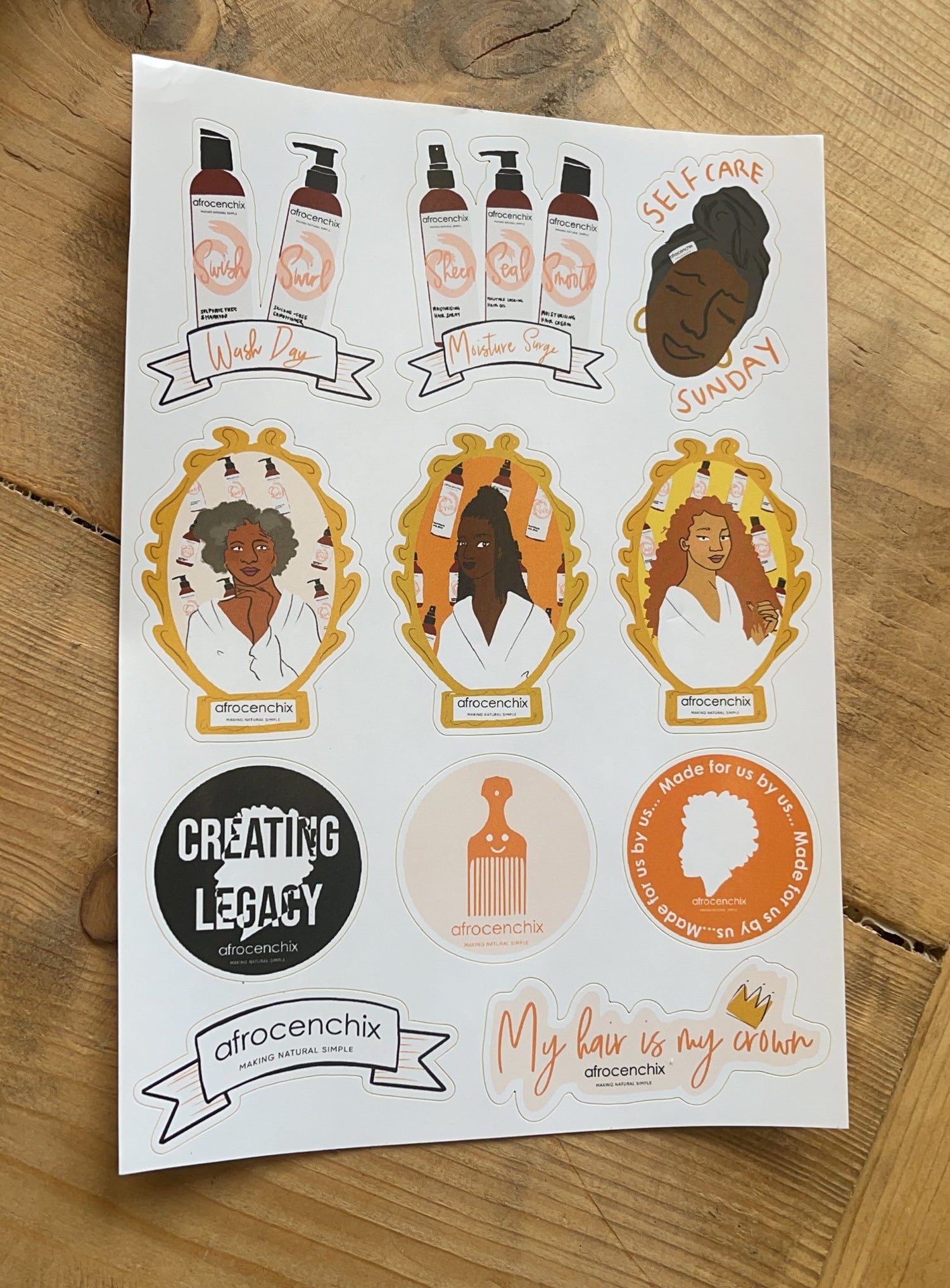 Afrocenchix Sticker Set