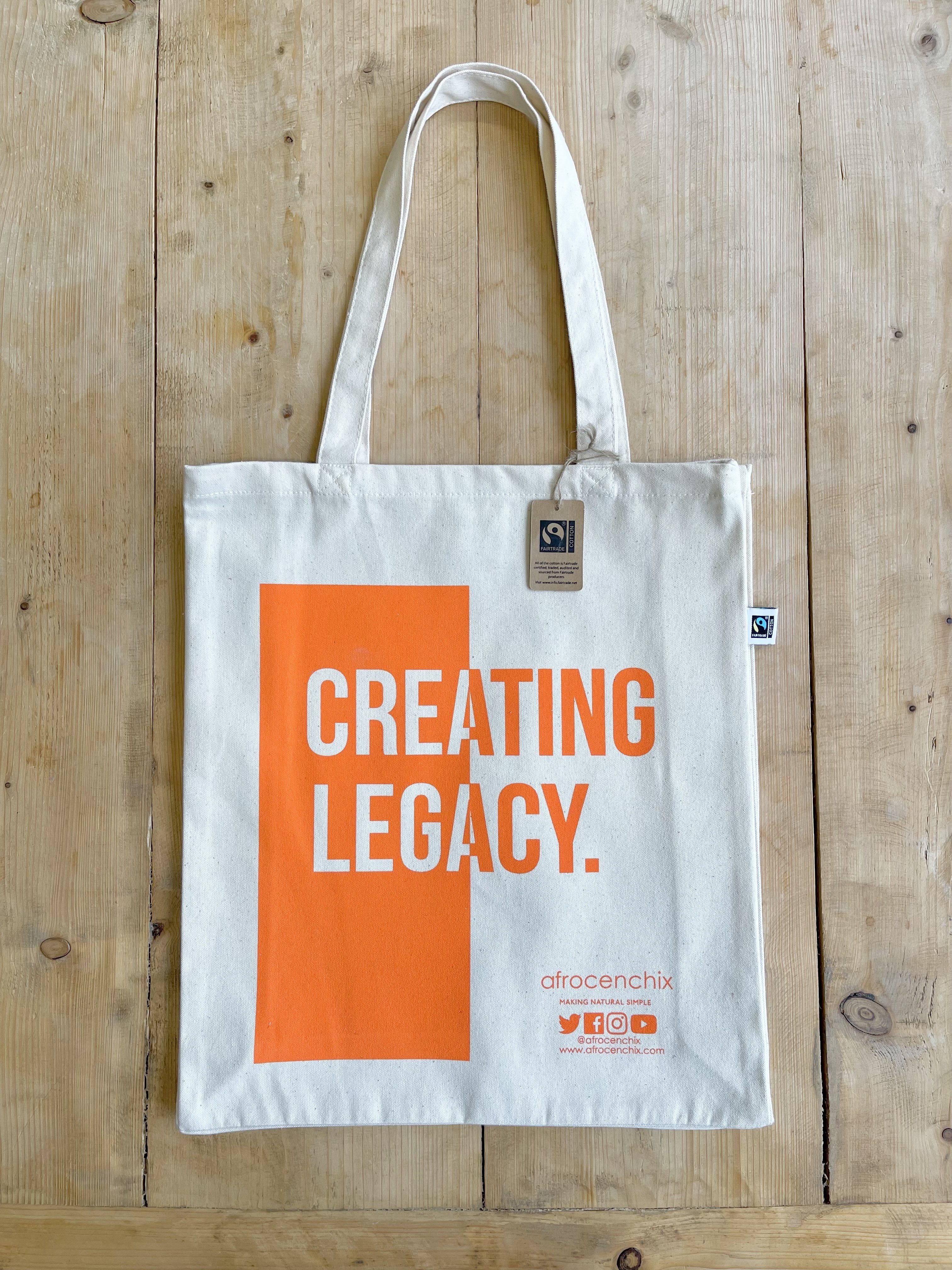 ‘Creating Legacy’ Organic Canvas Tote Bag